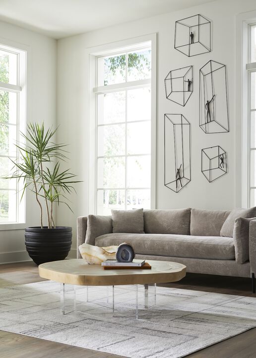 Floating Coffee Table with Acrylic Legs
