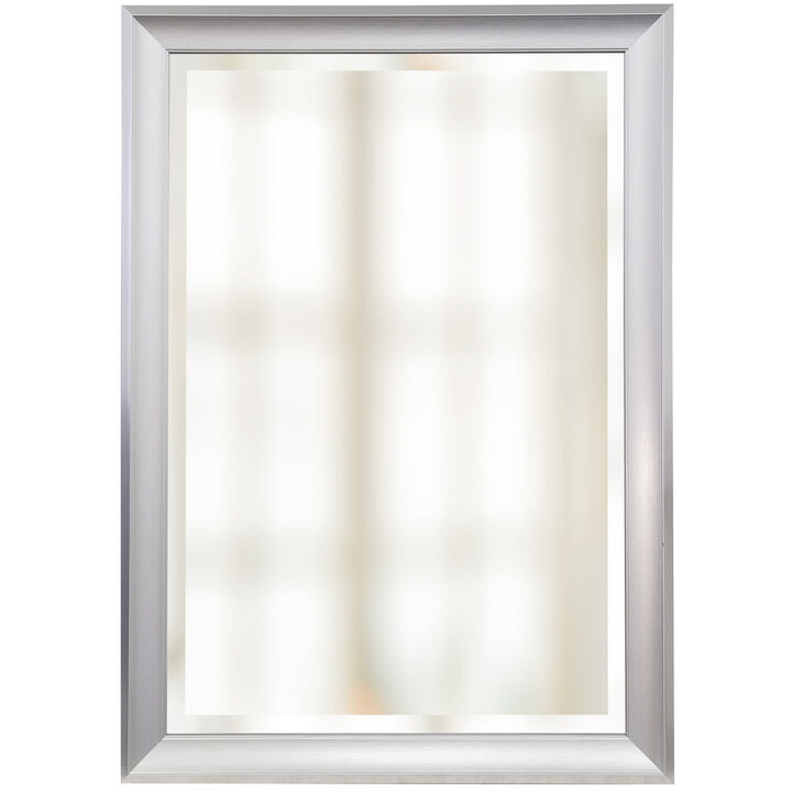 Large Framed Beveled Mirror
