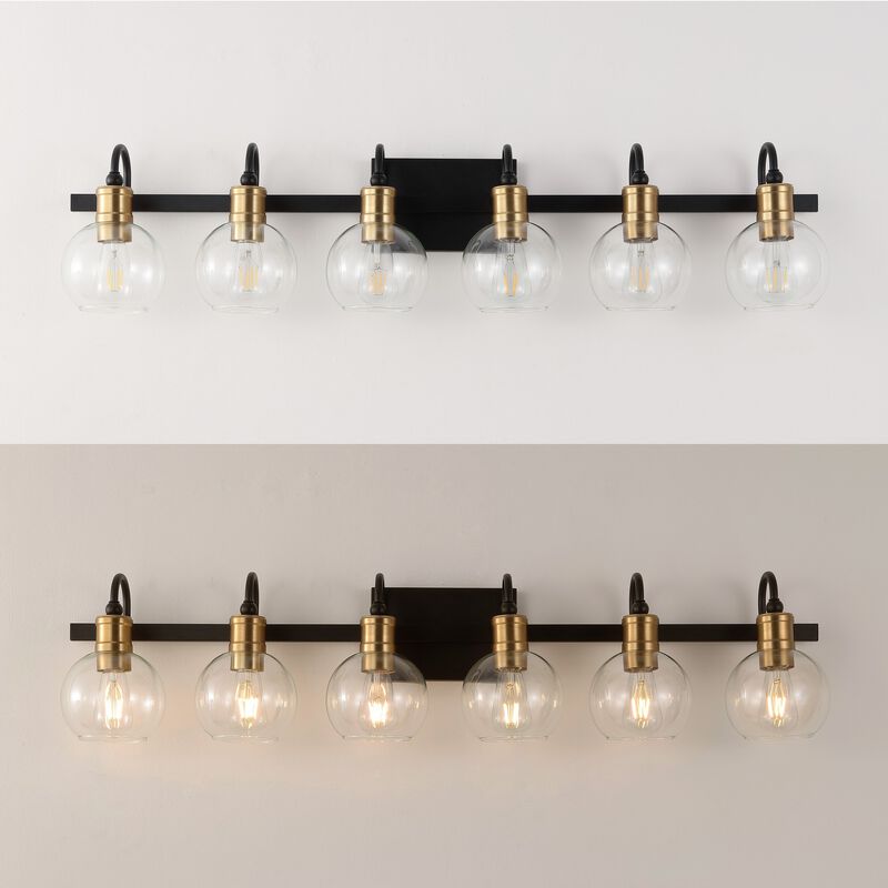 Marais Iron/Glass Rustic Vintage LED Vanity Light