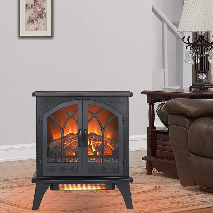 Streamdale 24 Inch 3D Infrared Electric Stove With Remote Control