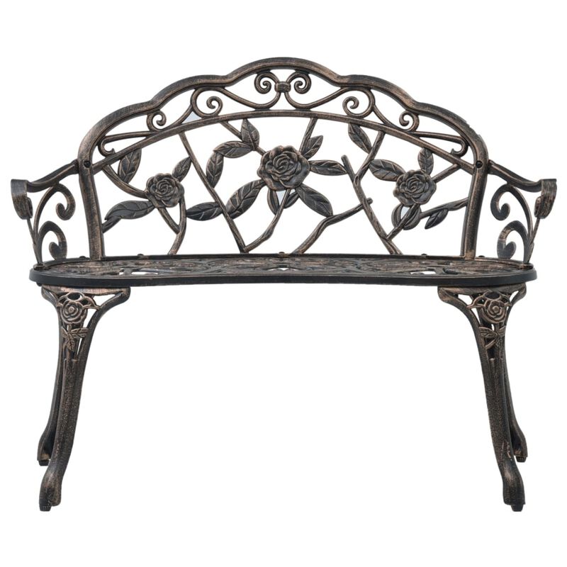 vidaXL Bistro Bench 39.4" Bronze Cast Aluminium