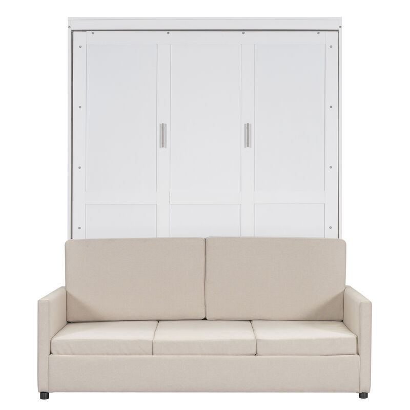 Merax Murphy Bed Cabinet Wall Bed with Cushion