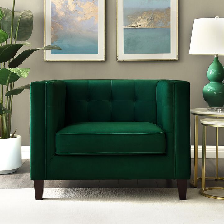Inspired Home Maxine Velvet Club Chair