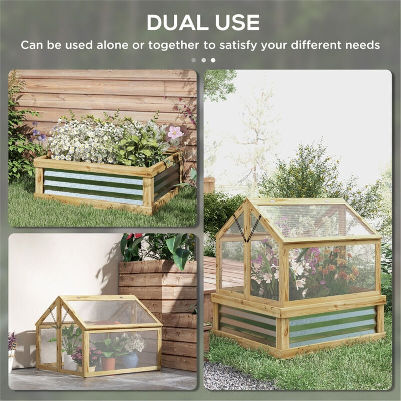 Outdoor Flower Bed Greenhouse for Year-Round Plant Growth