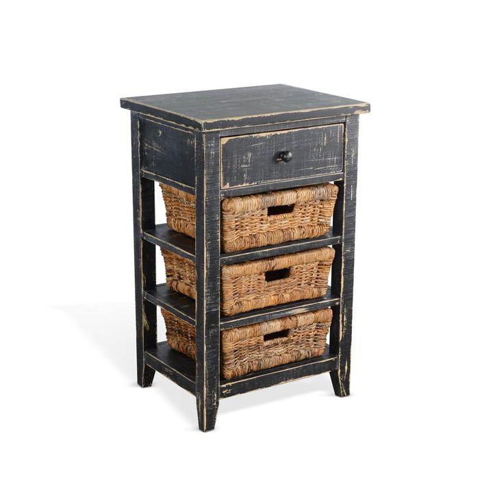 Sunny Designs Black Sand Storage Table