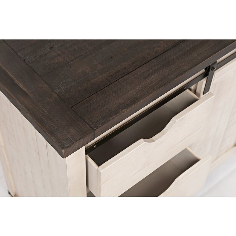 Jofran Madison County Rustic Reclaimed Solid Wood Farmhouse 70 Barn Door Server