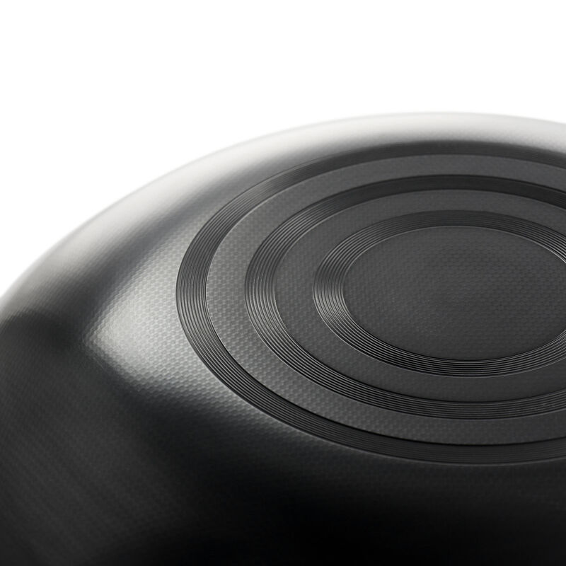 Gibson Home Debossed 13 Inch Heavy Gauge Carbon Steel Wok in Black