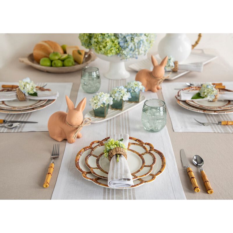 Solino Home 100% Pure Linen Table Runner | Farmhouse