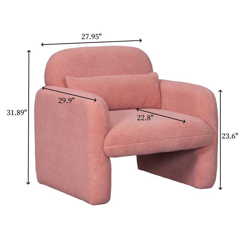 Merax Teddy Fleece Single Sofa Chair Accent Chair