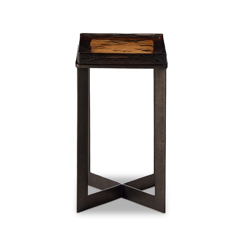 Lennie Cast Glass End Table