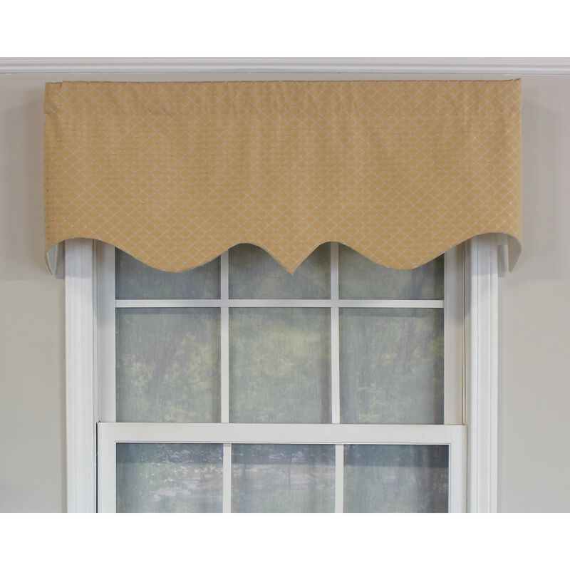 RLF Home Passat Regal Valance Ecru. 3" Rod Pocket 50"W x 17"L