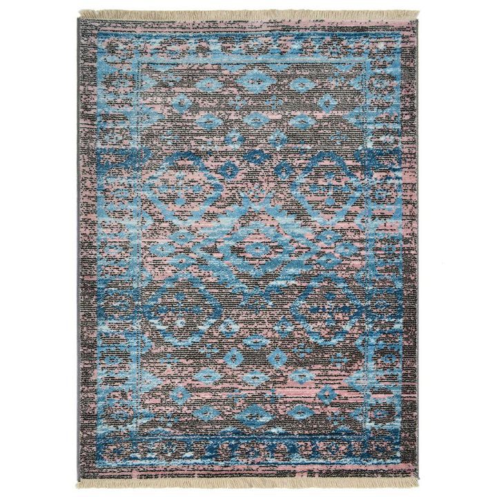 RUGSOTIC CARPETS MACHINE MADE POLYESTER AREA RUGS  - 6'x9', Rectangle Shape, Brown Color, Classic Oriental Traditional  Design, Low Pile Machine Made Area Rugs for Living Room, Bed Room (M00059)