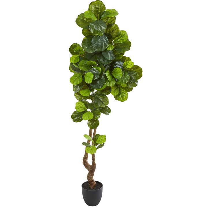 Hivvago 78 Inches Fiddle Leaf Artificial Tree (Real Touch)