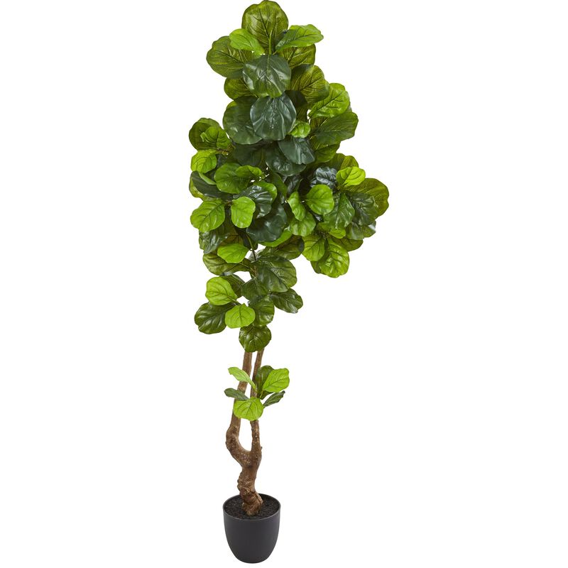Hivvago 78 Inches Fiddle Leaf Artificial Tree (Real Touch)