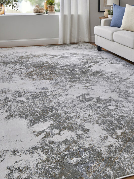 Waldor 39NDF 1'8" x 2'10" Gray/Silver/Taupe Rug
