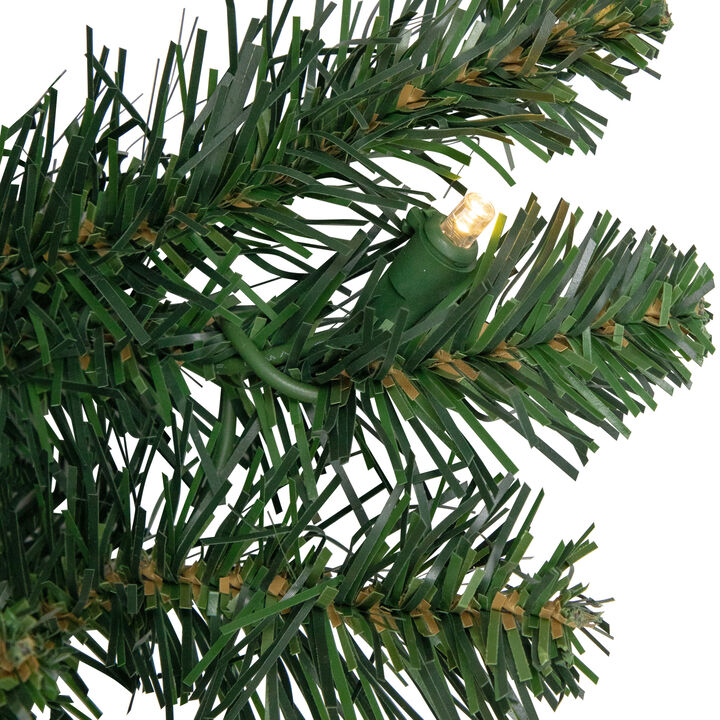 Pre-Lit Buffalo Fir Artificial Christmas Wreath - 36-Inch  Warm White LED Lights