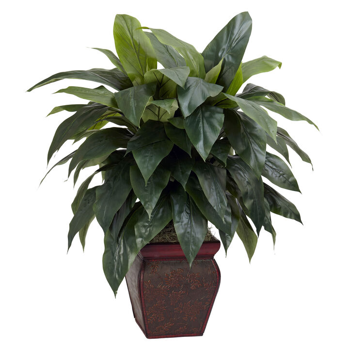 Hivvago Cordyline w/Decorative Vase Silk Plant