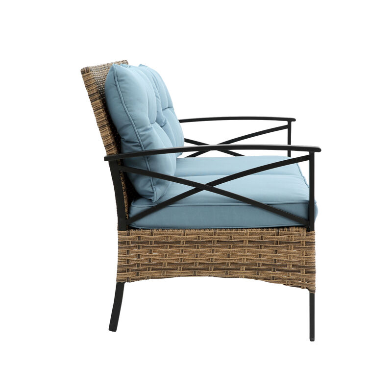 Outdoor Rattan Wicker Sectional Sofa Set with Cushion