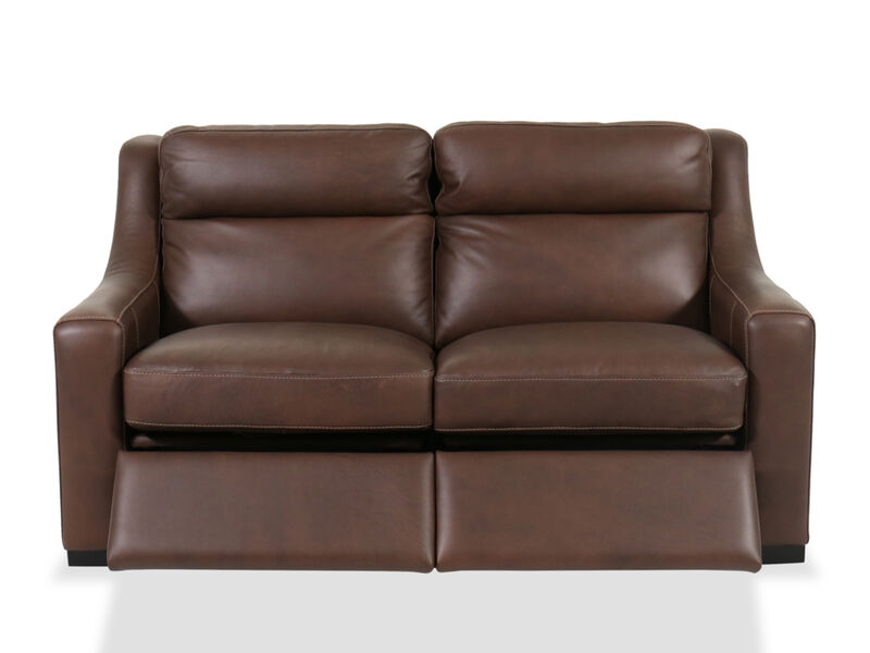Germain Leather Power Loveseat
