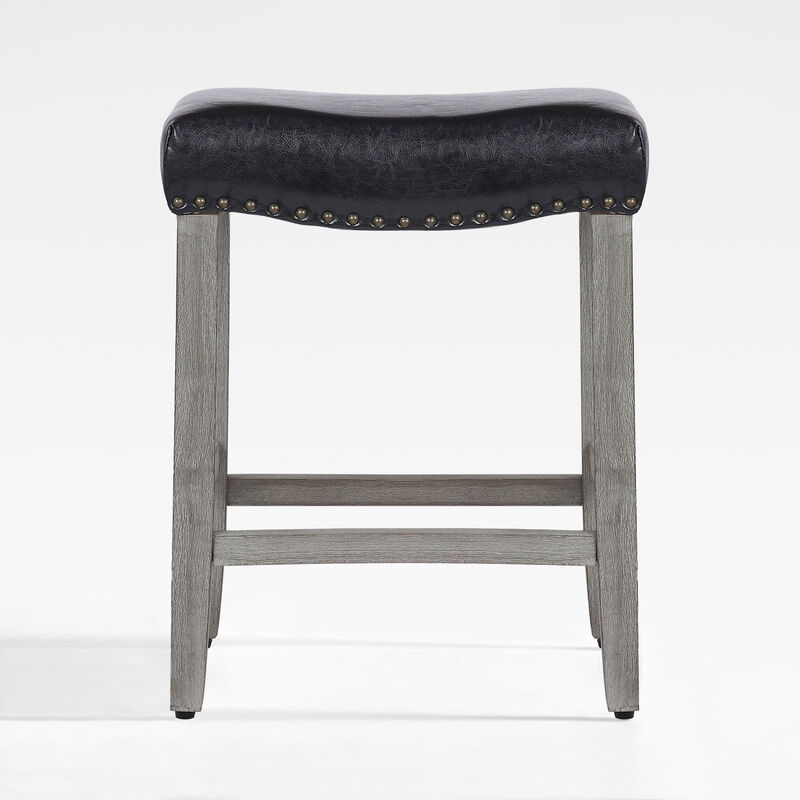 WestinTrends 24" Upholstered Saddle Seat Counter Stool