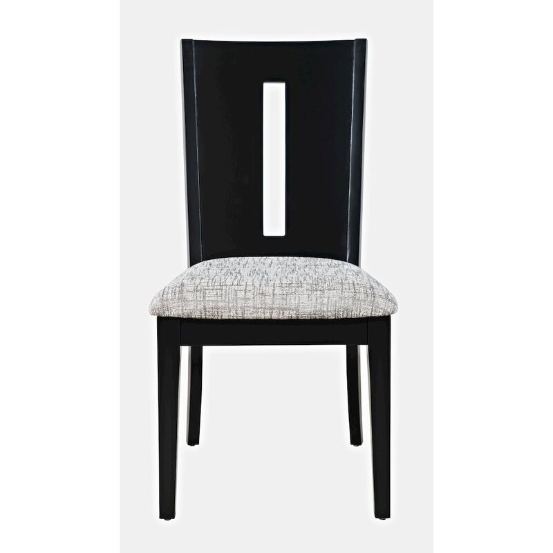 Jofran Urban Icon Contemporary 42 Round Five-Piece Dining Set with Upholstered Chairs