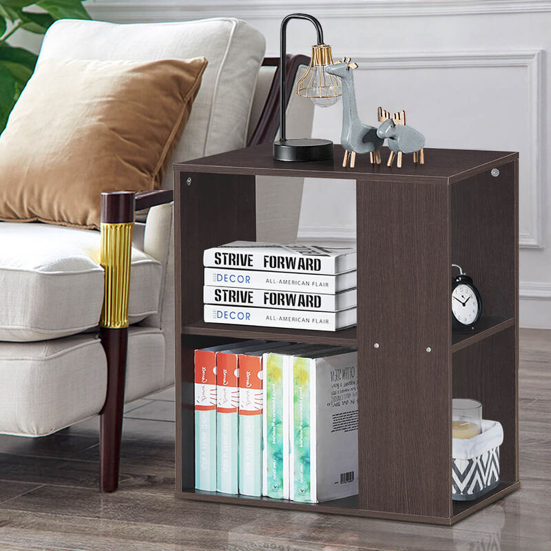 3-Tier Side End Table with Storage Shelves