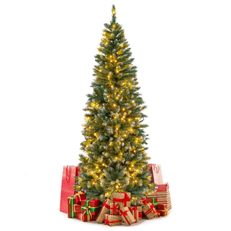 Pre-Lit Artificial Christmas Tree with Snowy Branch Tips for a Wintery and Festive Holiday Atmosphere