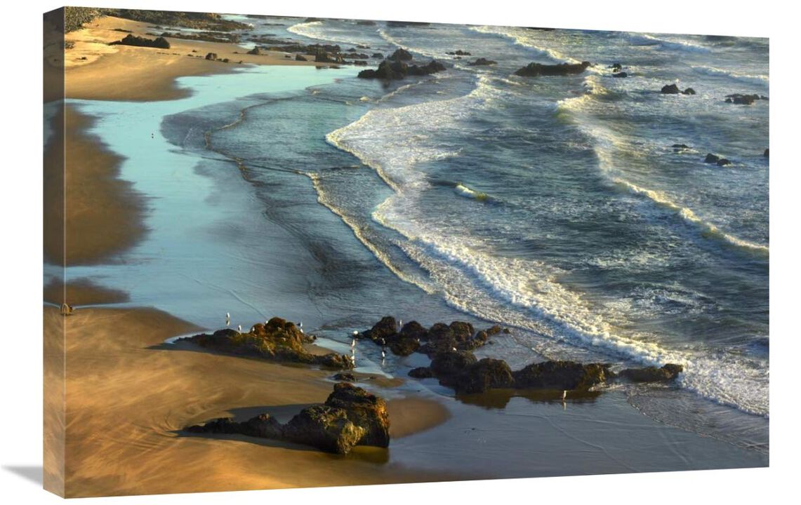 Incoming waves at Bandon Beach, Oregon-Canvas Art-30x20