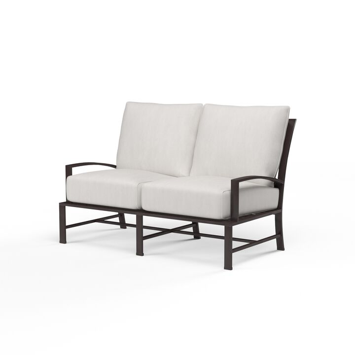 La Jolla Loveseat in Canvas Flax w/ Self Welt