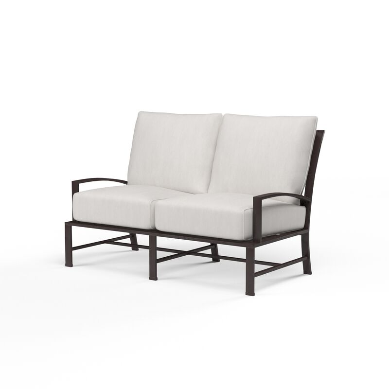 La Jolla Loveseat in Canvas Flax w/ Self Welt
