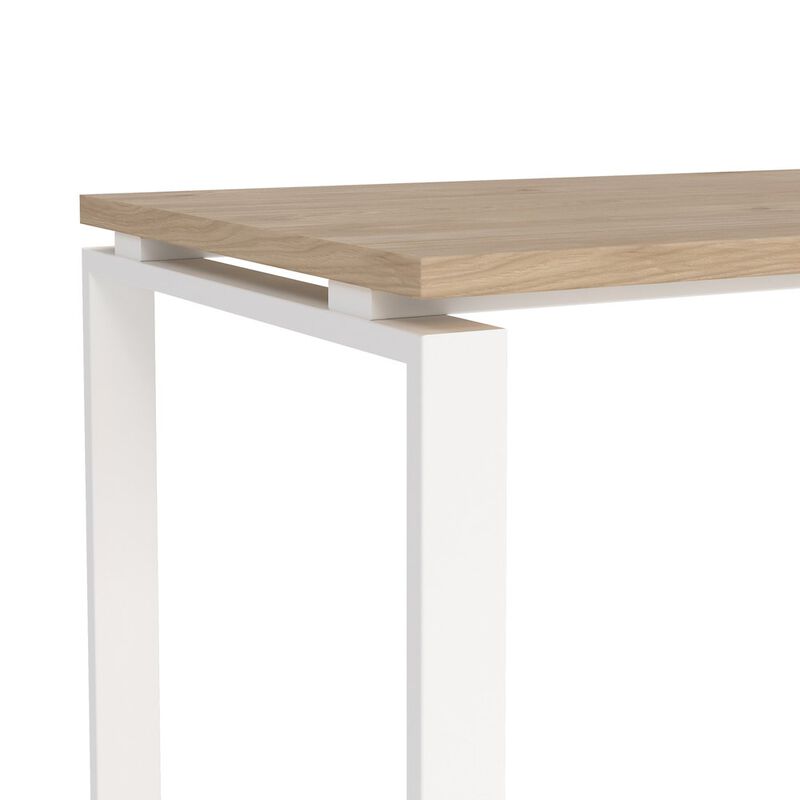 Tvilum Sign Home Office Writing Office Desk, Jackson Hickory/White