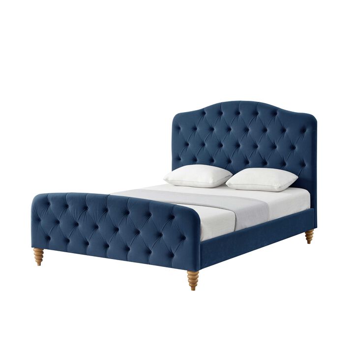 Rustic Manor Katerina Velvet Platform Bed