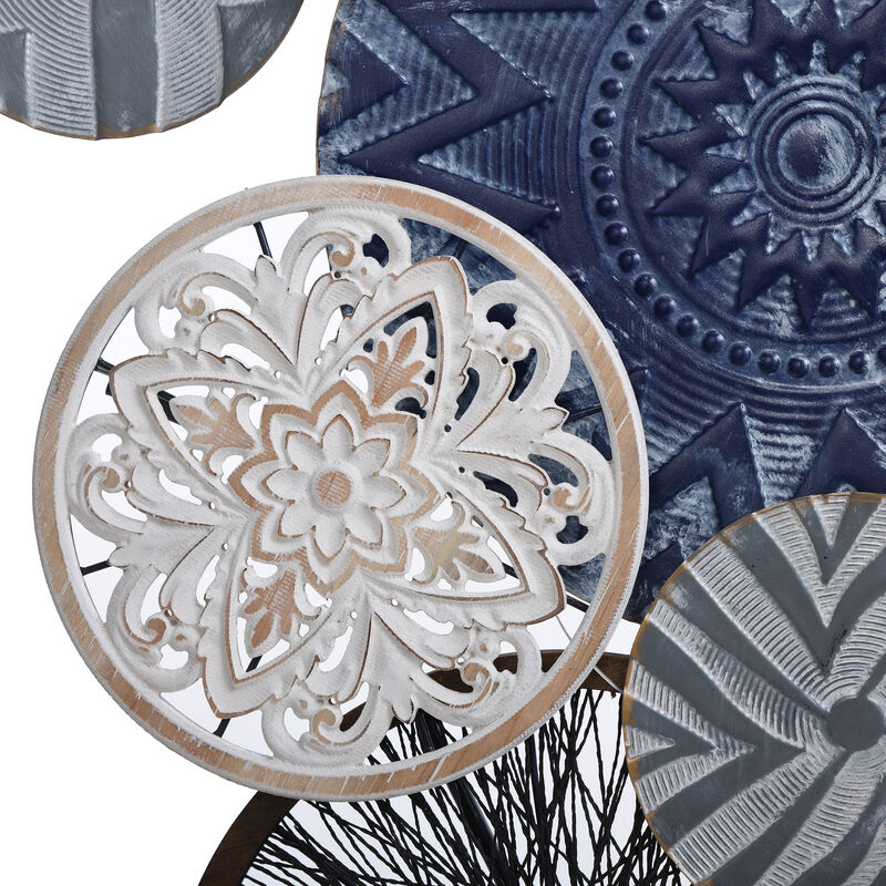 Navy Gold & Silver Wall Art