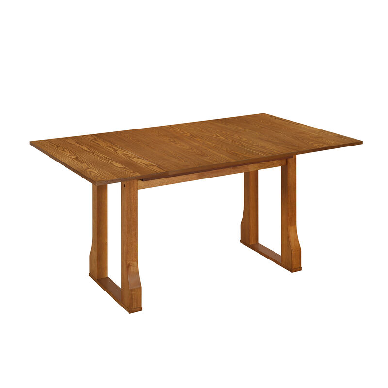 Merax Modern 6-Piece Extendable Dining Table Chairs Bench Set