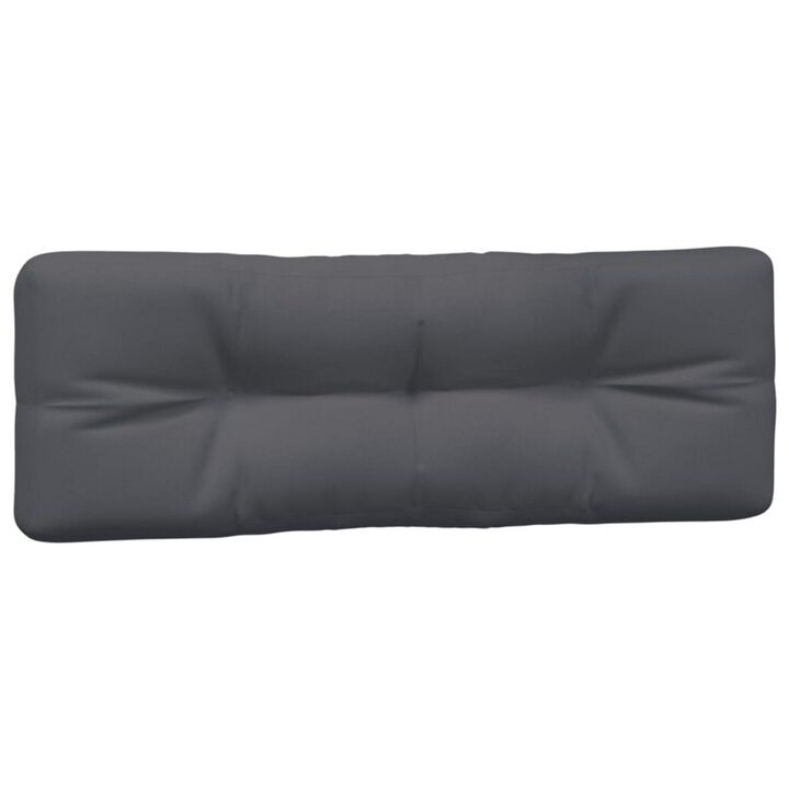 Moni 3pc Outdoor Cushion for Bench, Tufted Dark Gray Fabric, 47 Inch - Benzara