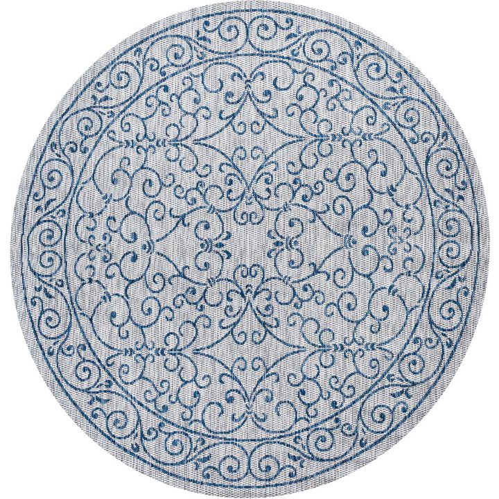 Charleston Vintage Filigree Textured Weave Indoor/Outdoor Area Rug