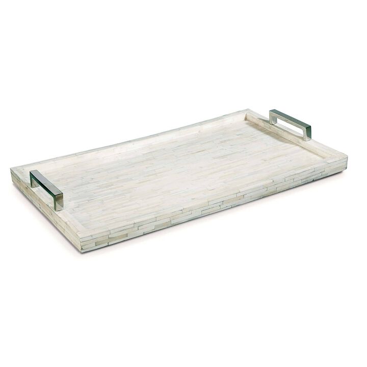 White Bone and Nickel Tray