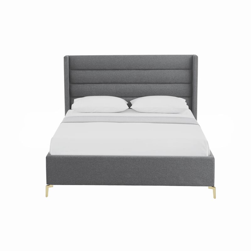 Inspired Home Ames Velvet Platform Bed