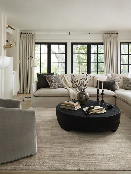 Arden ARD01 Natural/Pebble 18" x 18" Sample Rug