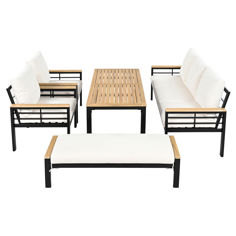 Merax 5 Pieces Outdoor Conversation Set Seating Set