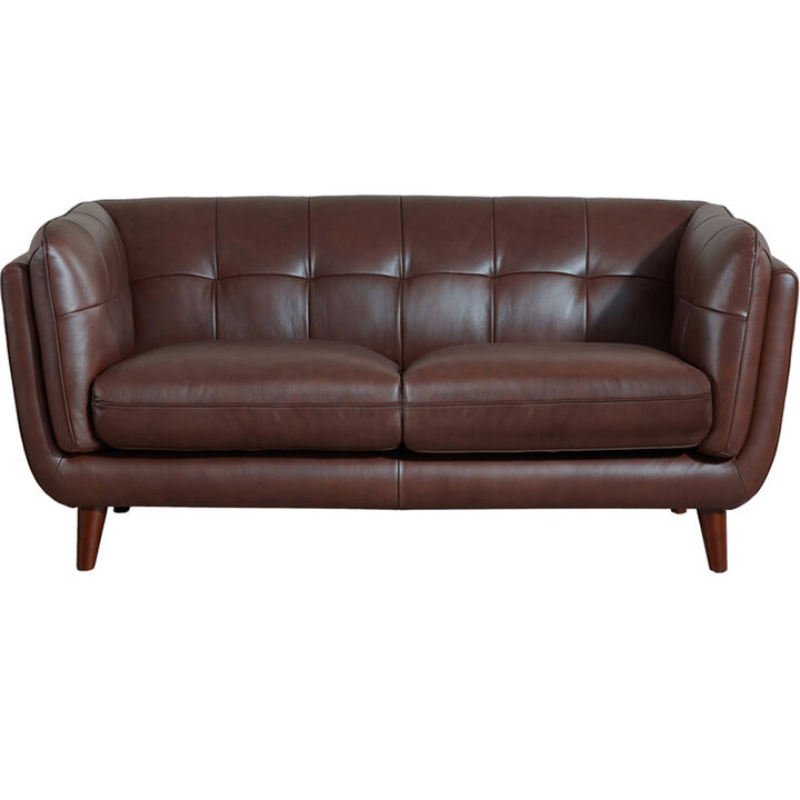 Solana Top Grain Leather Loveseat
