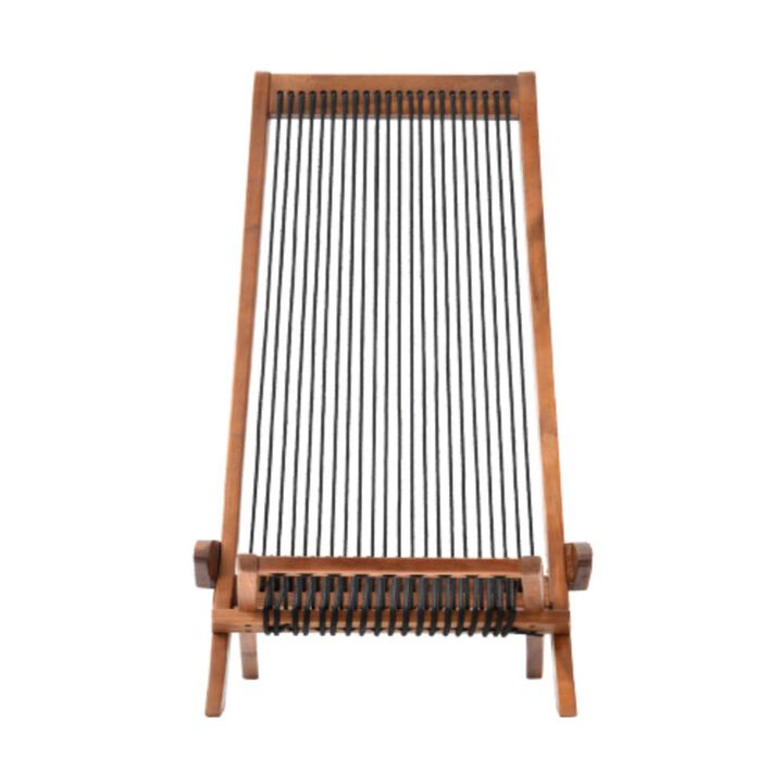 Easy Folding Roping Wood Chair For Indoor And Outdoor