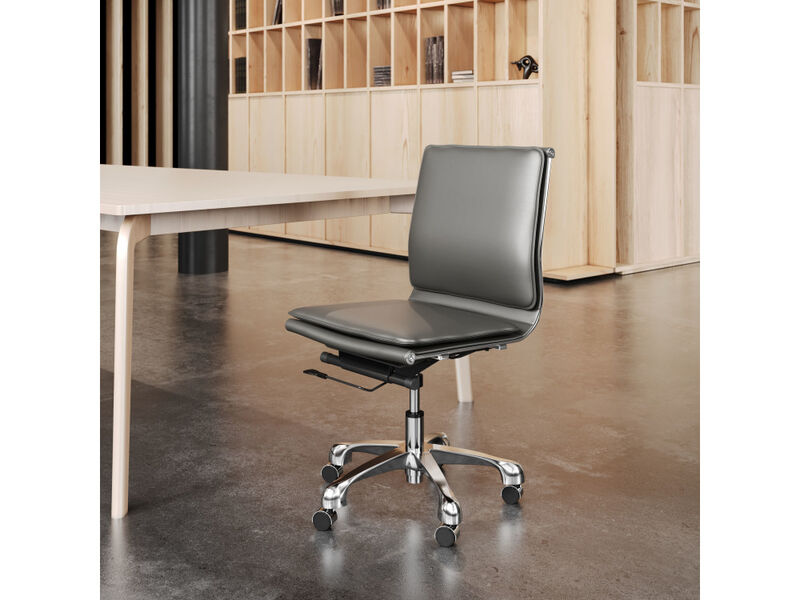 Lider Plus Armless Office Chair Gray