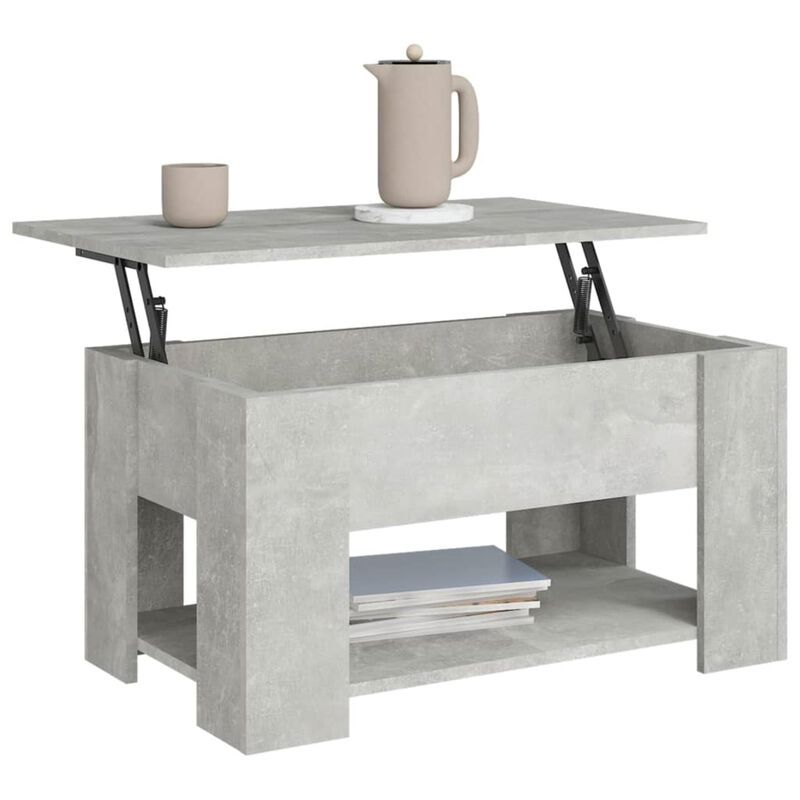 vidaXL Coffee Table Concrete Gray 31.1"x19.3"x16.1" Engineered Wood