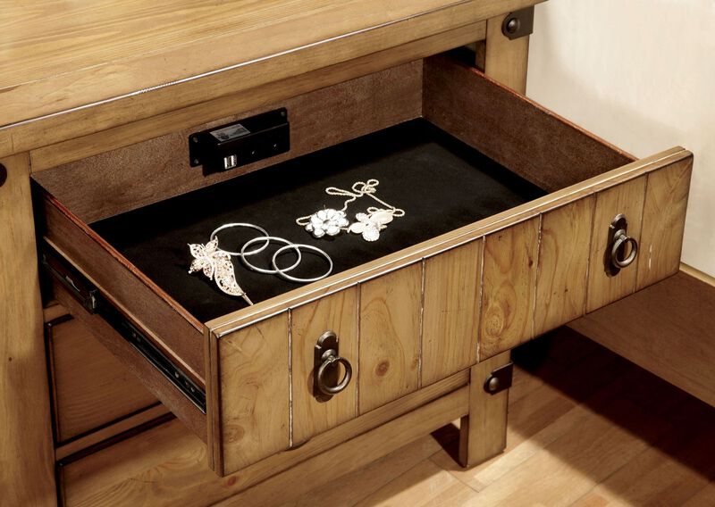Streamdale Weathered Elm Nightstand with USB/Outlet