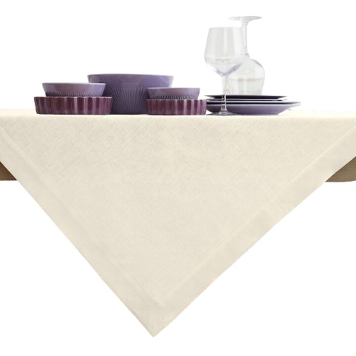 Solino Home 100% Pure Linen Table Throw 52 x 52 Inch | Fete