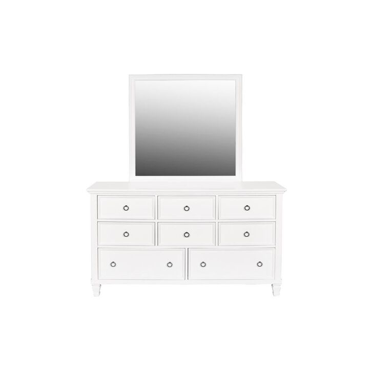 New Classic Furniture Furniture Tamarack Solid Wood 8-Drawer Dresser in White
