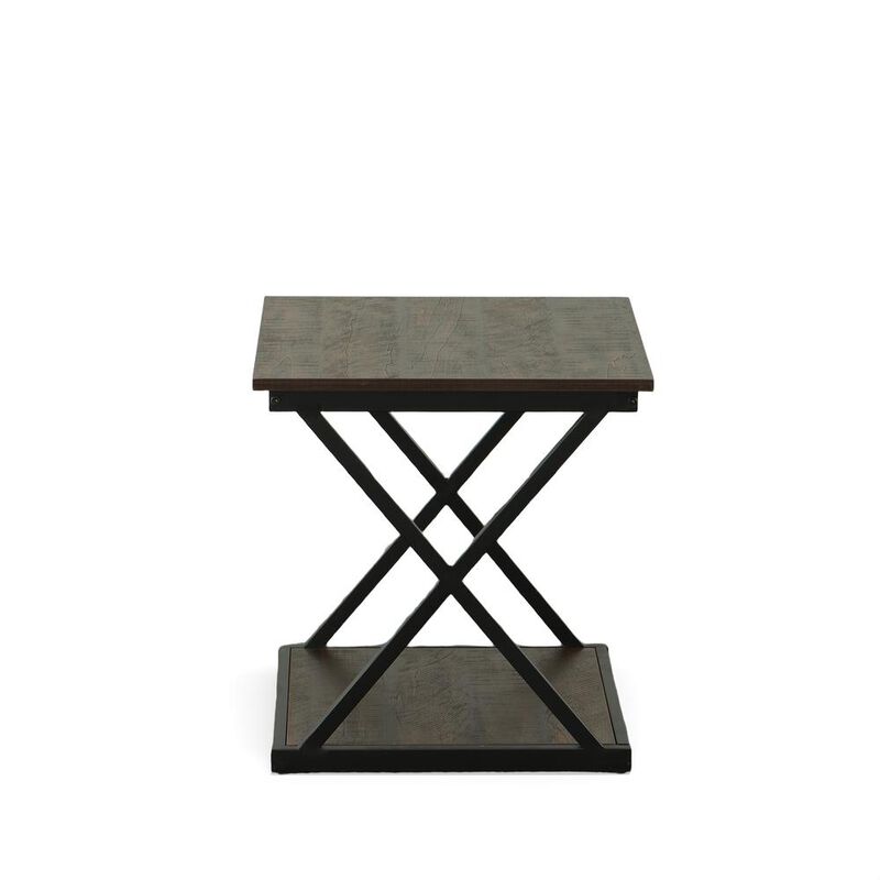 Carolina Living Stella Side Table - Elm/Black