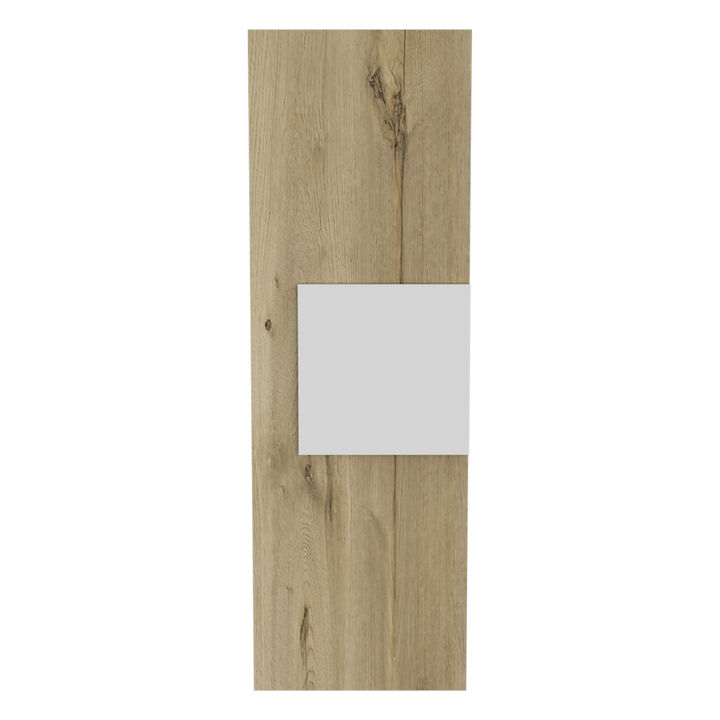 Vanguard Medicine Cabinet, Three Shelves, Single Door Cabinet - White Light Oak