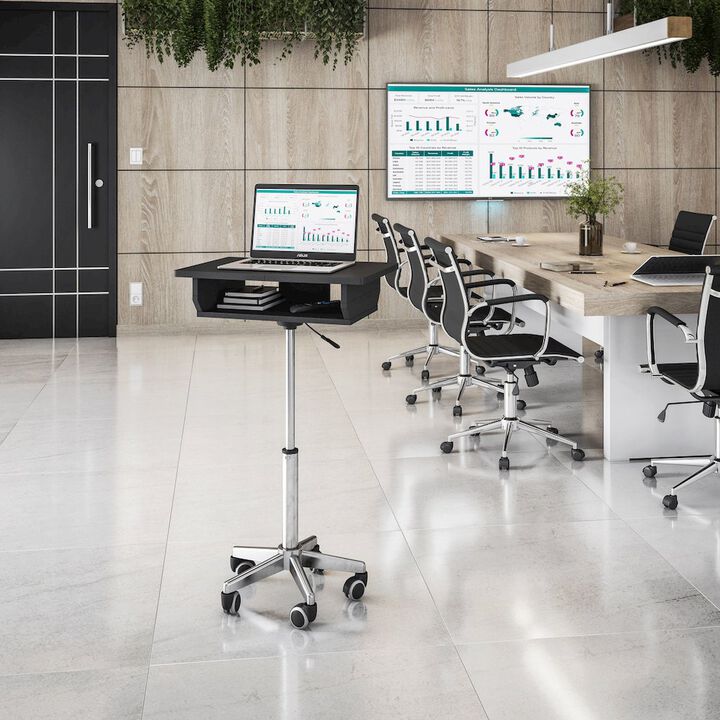 Techni Mobili Folding Table Laptop Cart. Color: Graphite